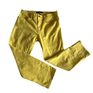 Lauren Jeans Co Ralph Lauren Womens 8 Sunny Yellow Cropped Straight Jeans Spring
